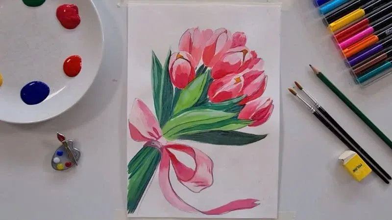 50+ ảnh vẽ hoa tulip đẹp nhất đầy cảm hứng · ảnh 2